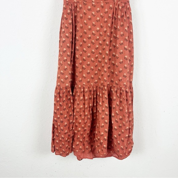 Madewell Ruffle Strap Tiered Midi Dress Size Medium - Picture 3 of 8